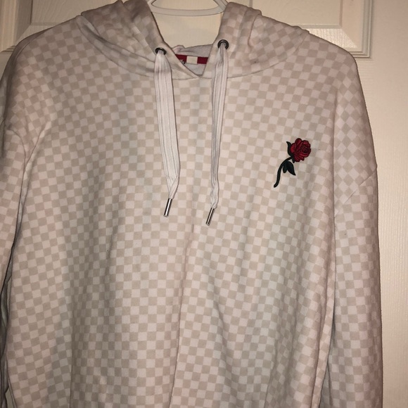 Vans Cropped checkered sweater with rose detail - Picture 2 of 5